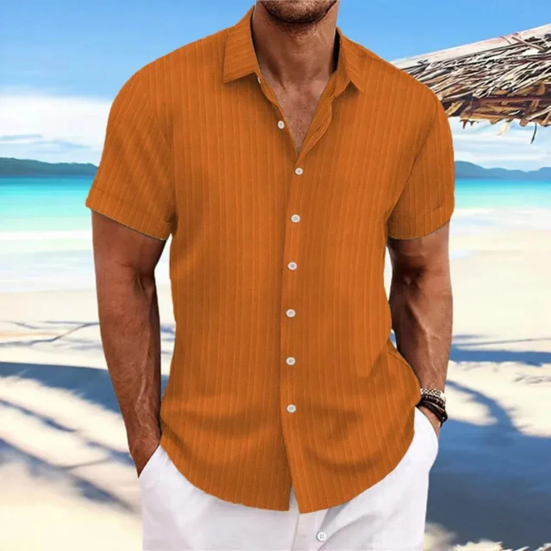 Camicia da uomo Luke: classica camicia a maniche corte e vestibilità moderna per look estivi casual