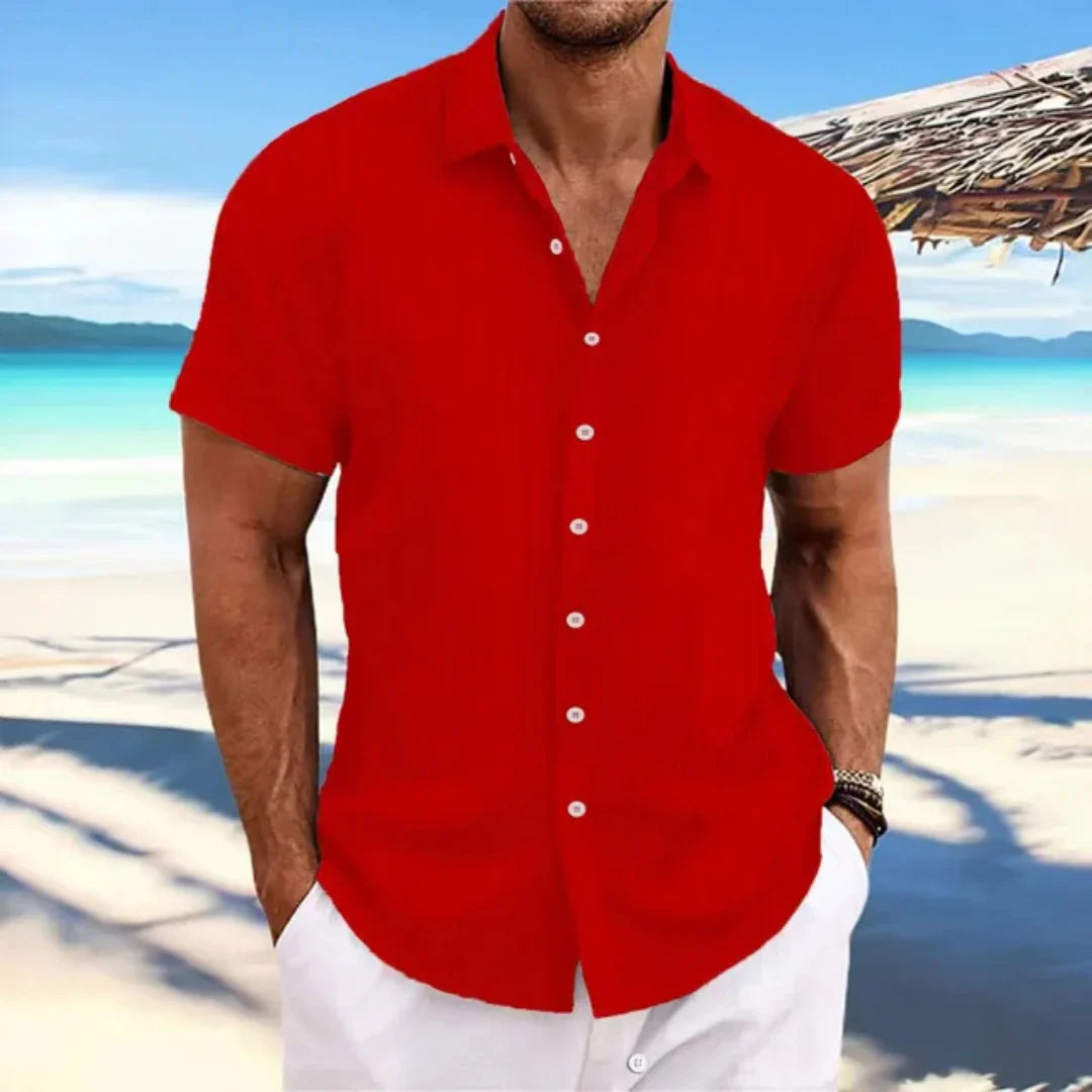 Camicia da uomo Luke: classica camicia a maniche corte e vestibilità moderna per look estivi casual