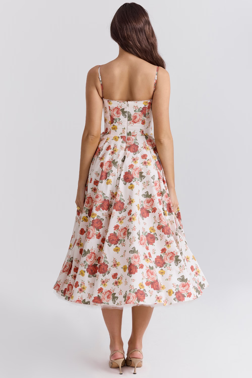 Abito midi da donna Dawn - Elegante abito in tulle con spalline regolabili e vestibilità comoda 