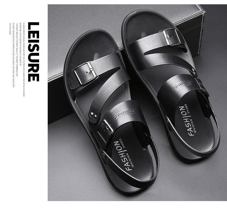 Antonio Sandales Homme – Sandales en Cuir Fendu avec Boucle pour Été & Style Décontracté