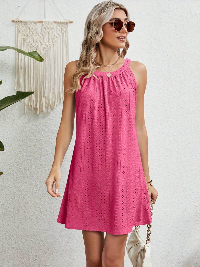 Abito da donna Evelyn - Abito estivo senza maniche in tessuto leggero dall'aspetto elegante