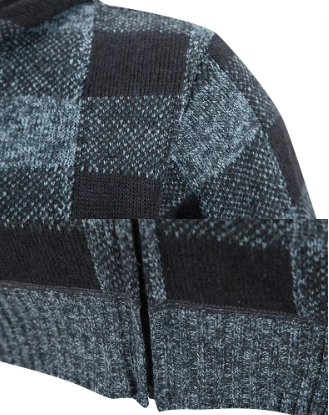 Ernest Sweat à Capuche Homme – Veste à Carreaux Chaude & Stylée avec Doublure Douce