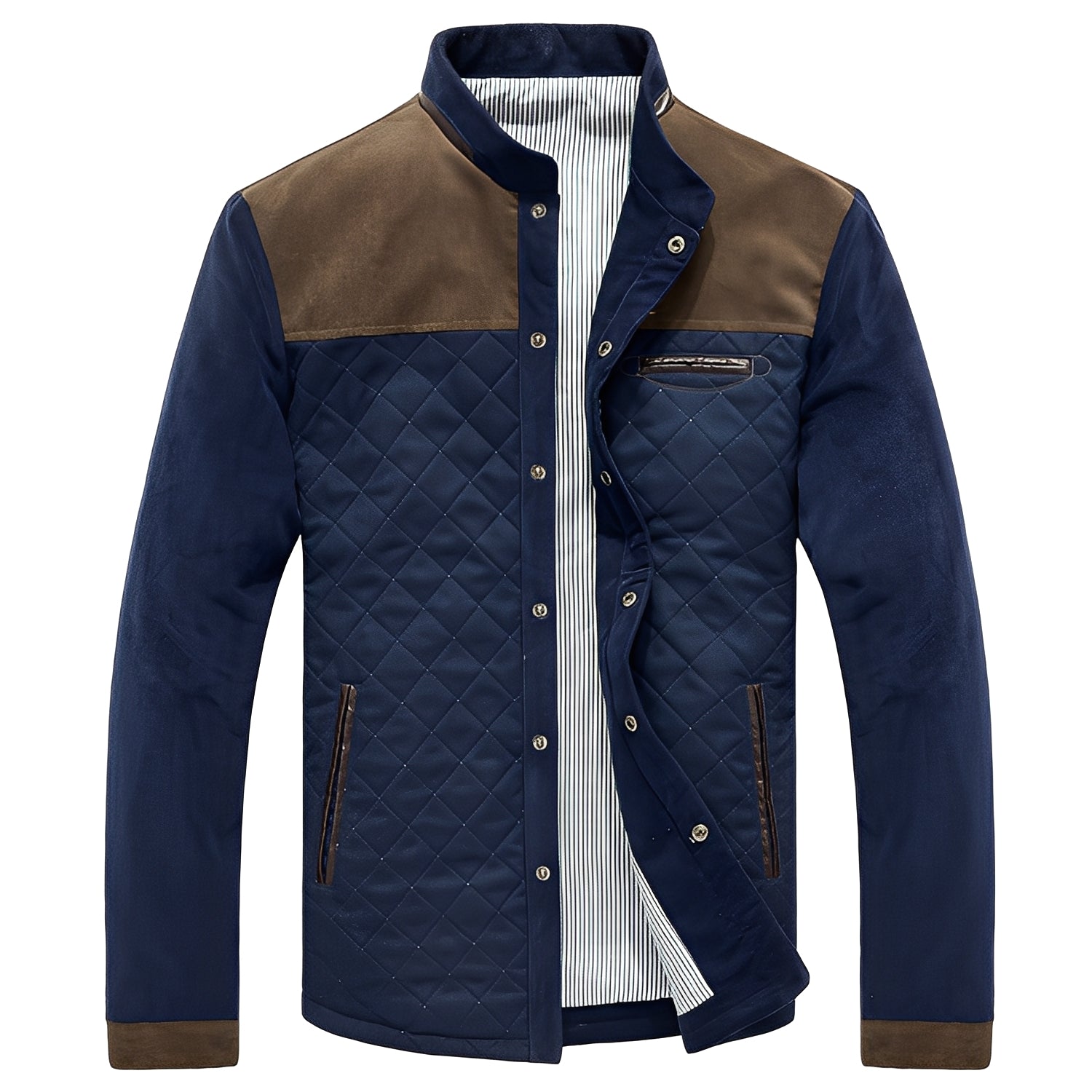 Ythan Veste Patchwork pour Homme – Manteau Moderne et Élégant en Tissu Premium avec Design Contemporain
