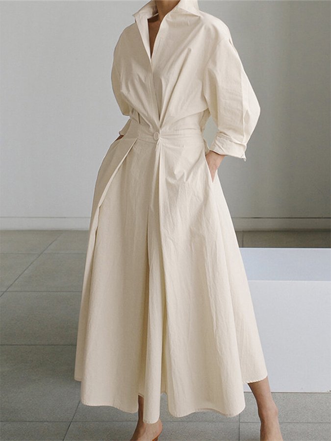 Abito midi da donna Shane - Stile vintage con vita stretta e gonna leggermente svasata