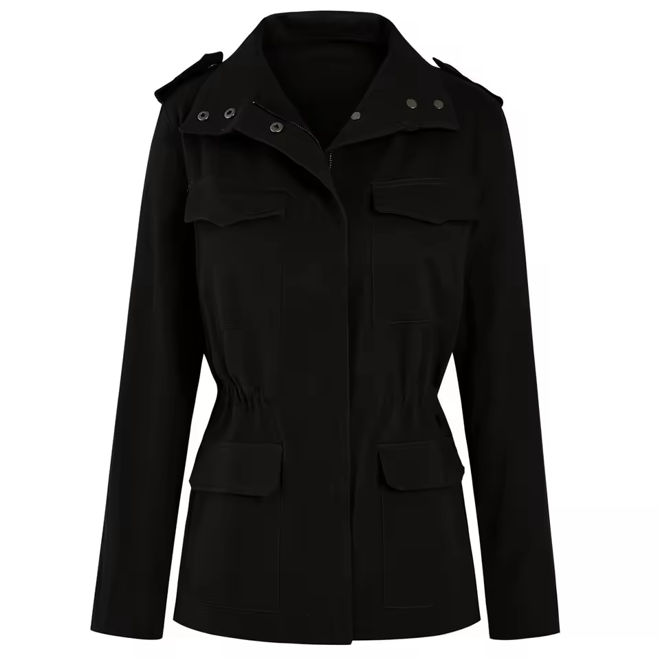 Danna Veste Femme Légère – Veste de Mi-Saison avec Capuche & Coupe Droite Confortable