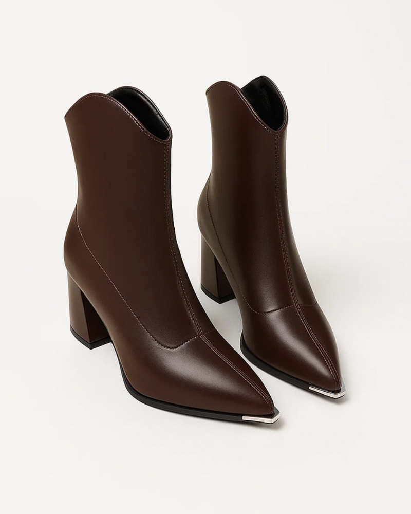 Nayeli Ženske Gležnjače Šiljati Vrh – Stabilna Blok Peta i Moderna Vitka Silueta