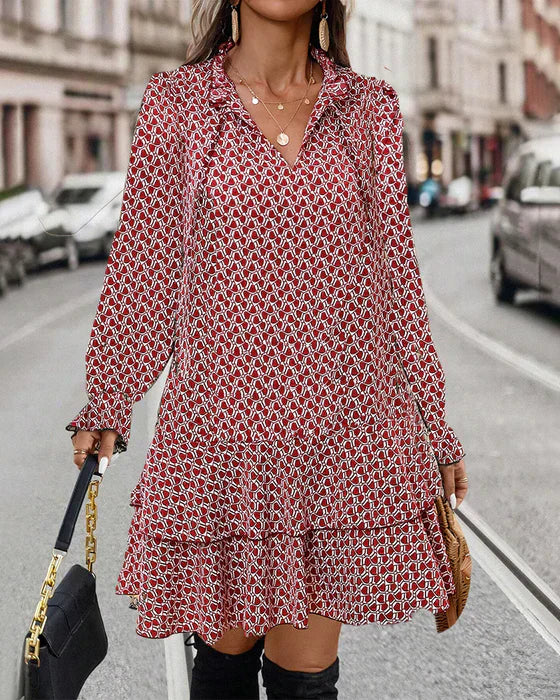 Robe Femme Stella – Robe Élégante à Manches Longues avec Coupe Décontractée et Style Intemporel