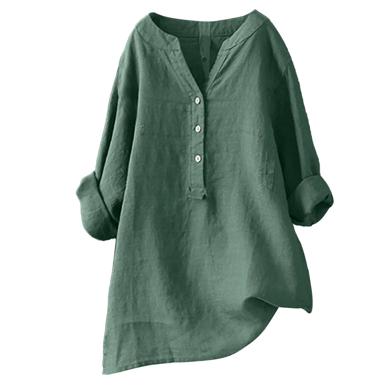 Blusa da donna color cremisi - Tessuto leggero e traspirante, scollo a V rosso intenso e stile versatile