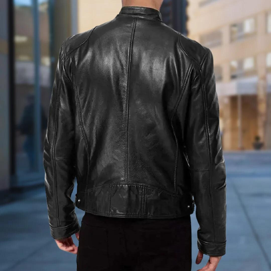 Giacca in pelle da uomo David - Giacca elegante e resistente con stile moderno e confortevole