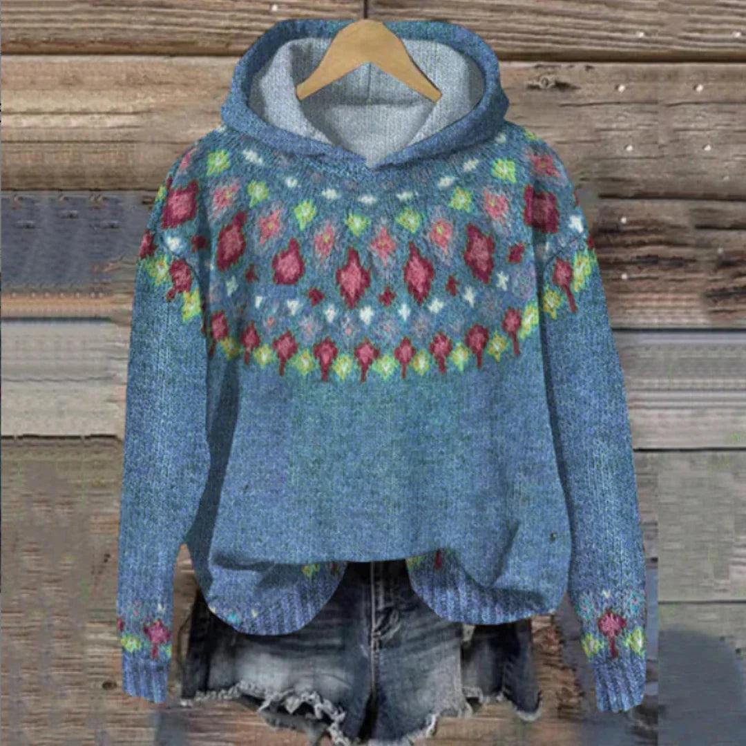 Miriam Hoodie Femme – Sweat à Capuche Vintage Confortable et Polyvalent pour le Quotidien