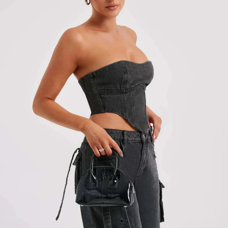 Jutta Jean Cargo Femme – Pantalon Taille Haute avec Poches Utilitaires & Coupe Décontractée