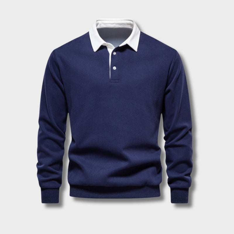 Hugo Pull Polo Homme – Sweat à Manches Longues Respirant avec Col Classique & Style Intemporel
