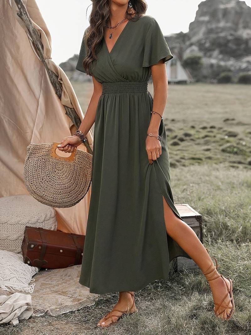 Abito elegante da donna Hattie - Maniche larghe e colletto alla moda per abbigliamento serale e casual