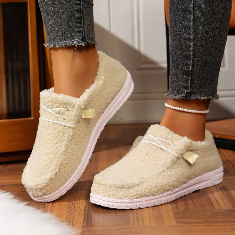 Wendy Chaussons Teddy Femme – Slippers Chauds et Doux pour Intérieur & Extérieur