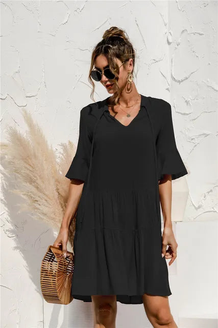 Aitana Robe Courte Femme Été – Mini-Robe avec Taille Basse et Coupe Légère pour l’Été