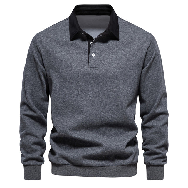 Hugo Pull Polo Homme – Sweat à Manches Longues Respirant avec Col Classique & Style Intemporel
