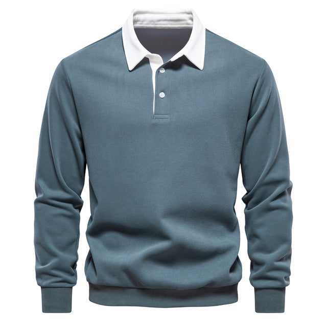 Hugo Pull Polo Homme – Sweat à Manches Longues Respirant avec Col Classique & Style Intemporel