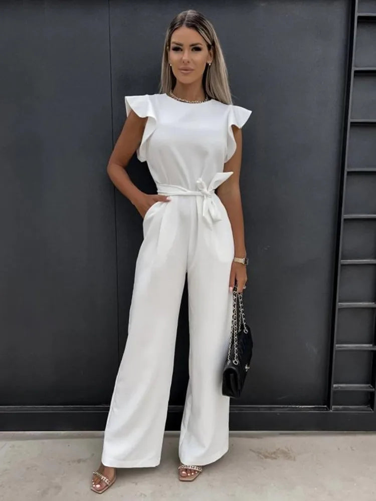 Tuta elegante da donna Mabel - Maniche a balze e comoda vestibilità ampia