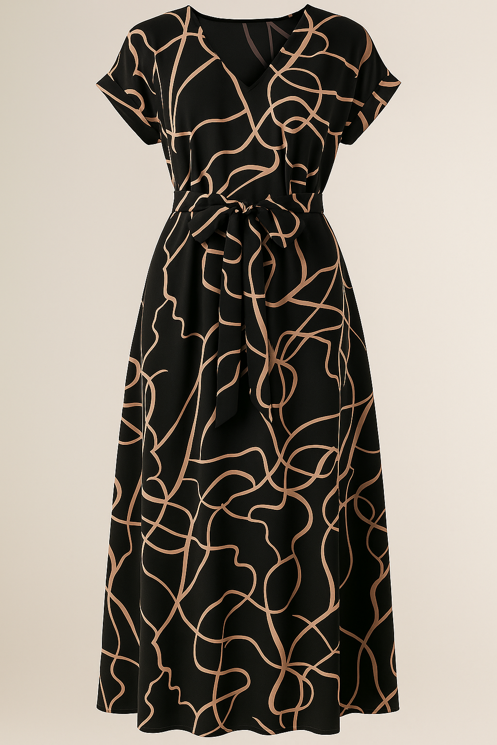 Abito lungo da donna Eliana - Elegante abito lungo con scollo a V e vestibilità perfetta per l'estate