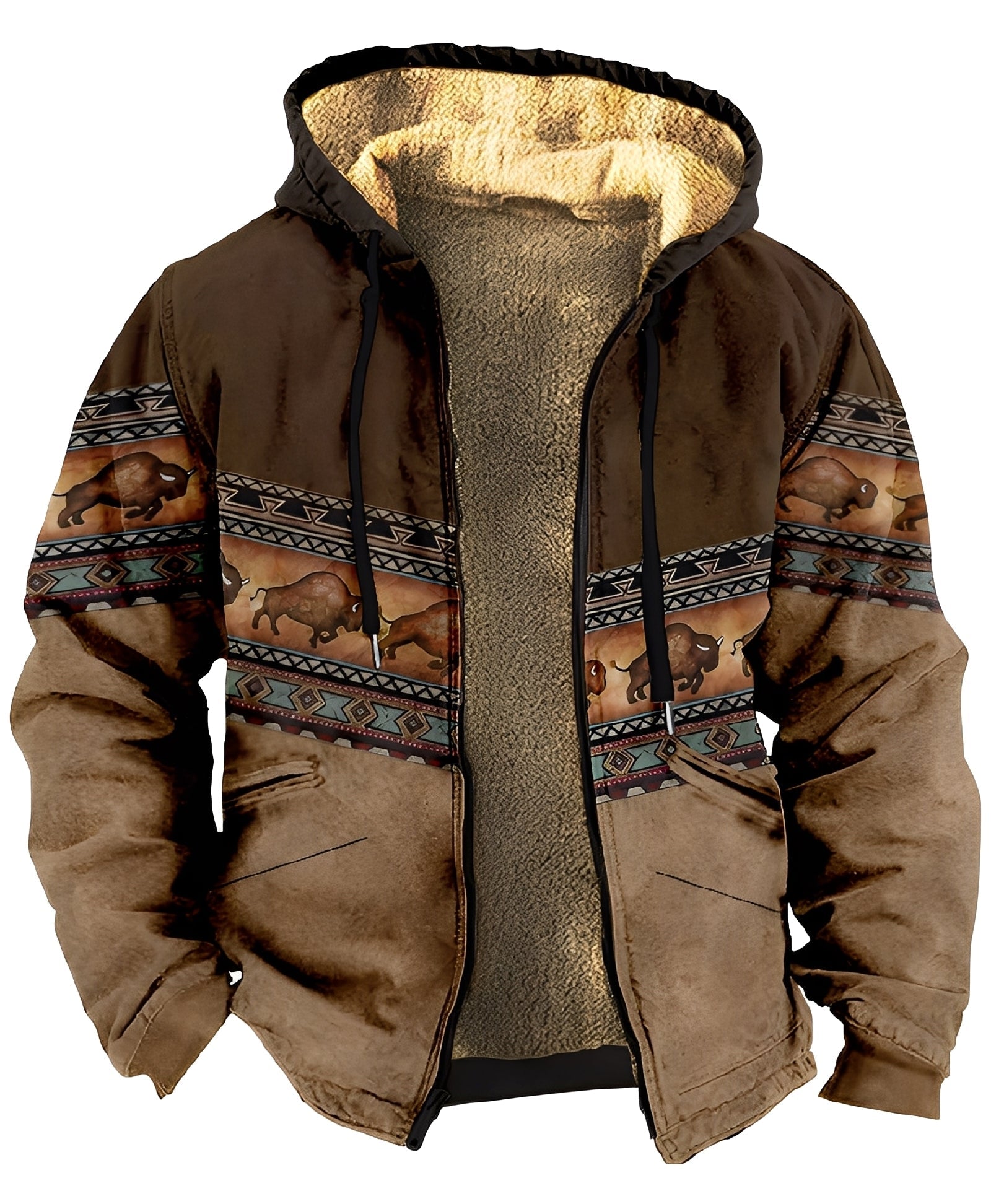 Kurtka męska Mervin – bluza z kapturem w bloki kolorów z miękkiej i oddychającej tkaniny