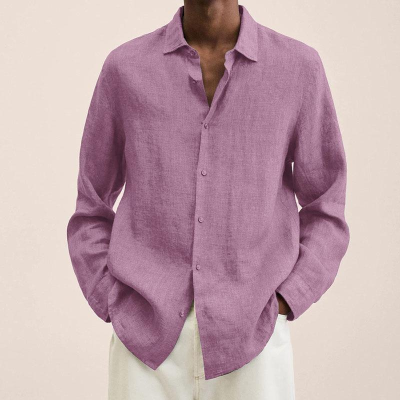 Camicia da uomo Giovanni – Lino traspirante, maniche lunghe, design classico ed elegante