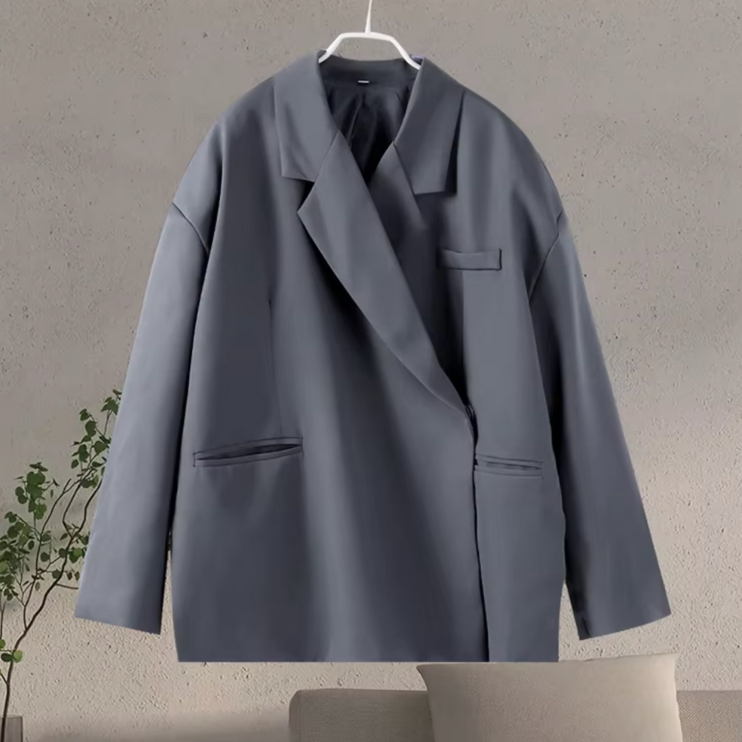 Blazer oversize da donna Yusra: giacca moderna ed elegante con taglio fluido e tessuto strutturato