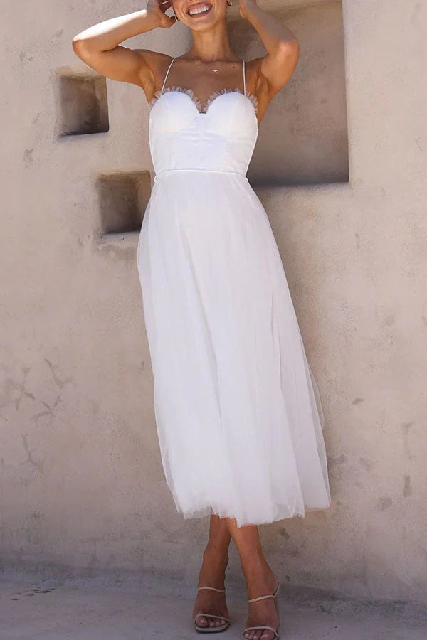 Ariana Robe Maxi Femme – Élégante Robe Longue d’Été sans Manches avec Encolure Ronde