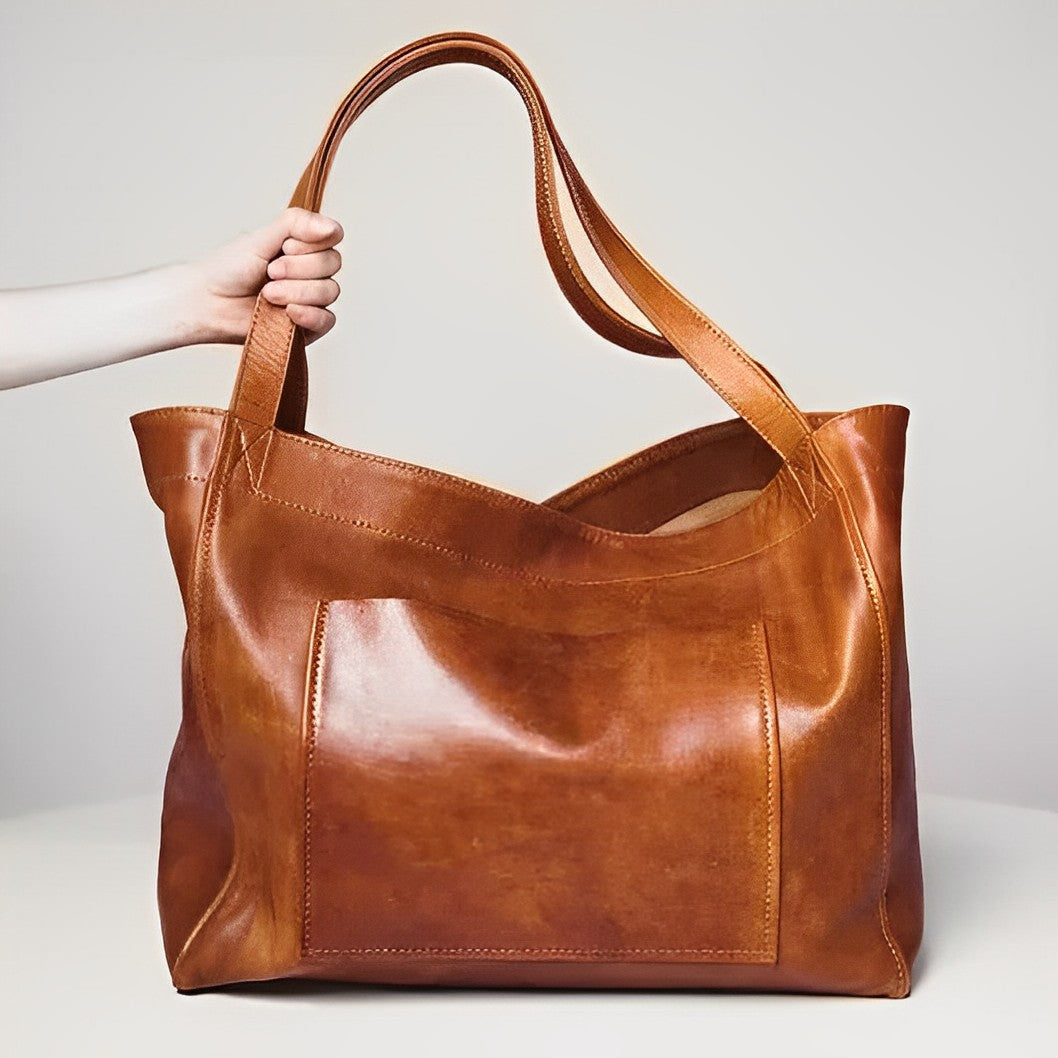 Borsa da donna Aurora - Elegante borsa a tracolla in vera pelle vintage