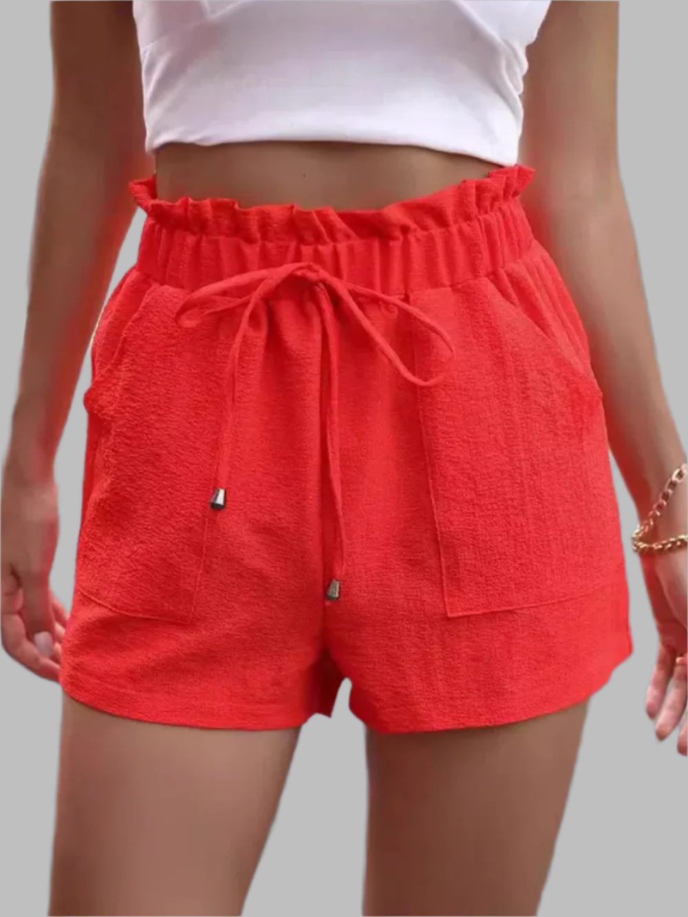 Pantaloncini da donna Zoe: pantaloncini estivi leggeri con tasche oblique e tessuto traspirante e confortevole
