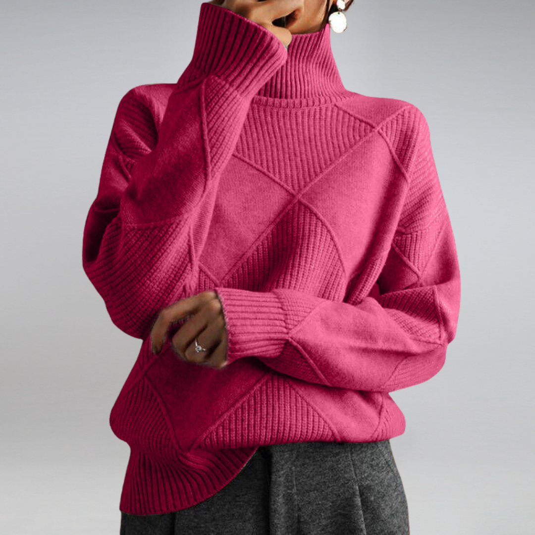 Maglione da donna Haley: maglione dolcevita morbido, caldo ed elegante per l'autunno e l'inverno