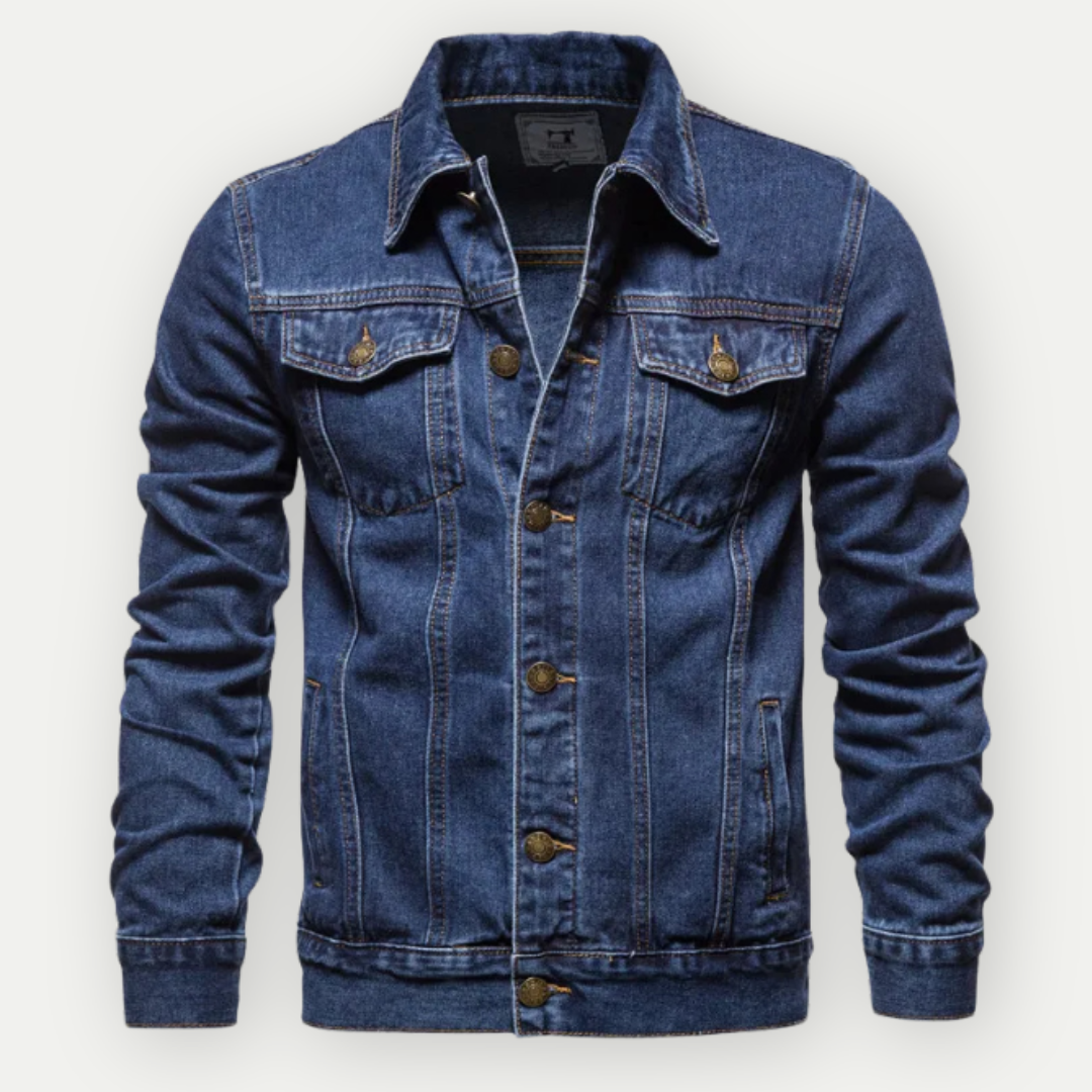 Max Veste en Jean – Veste Classique en Denim Bleu Clair avec Détails Structurés