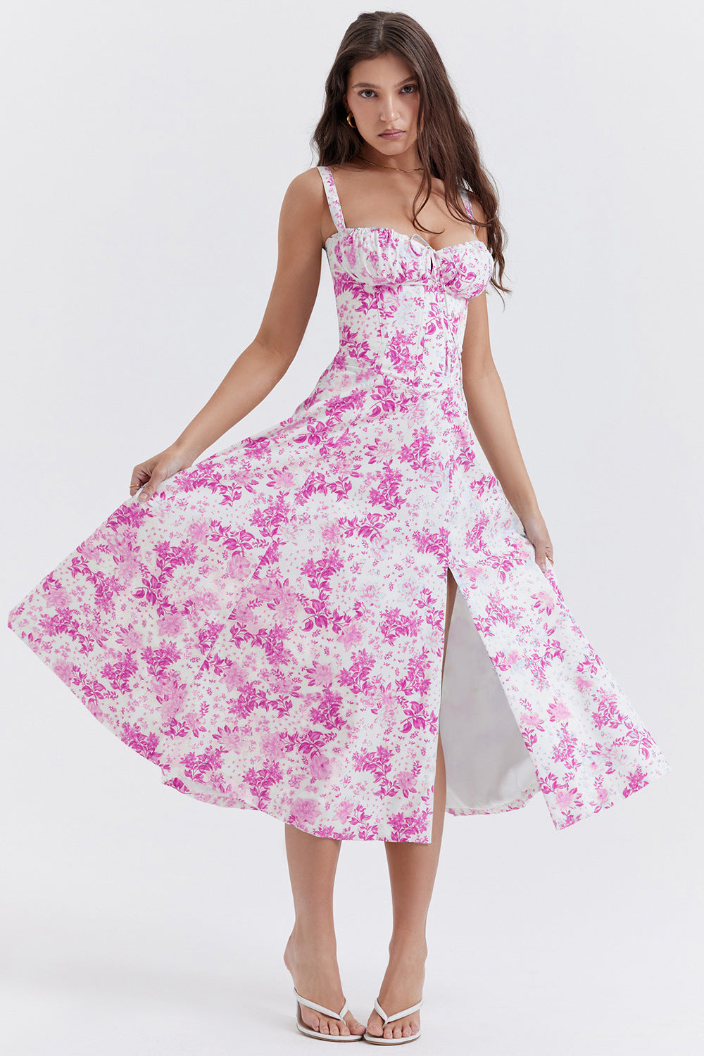 Luciana Robe Femme – Robe Française au-dessus du Genou avec Taille Haute, Coupe A-Ligne & Similicuir Vegan