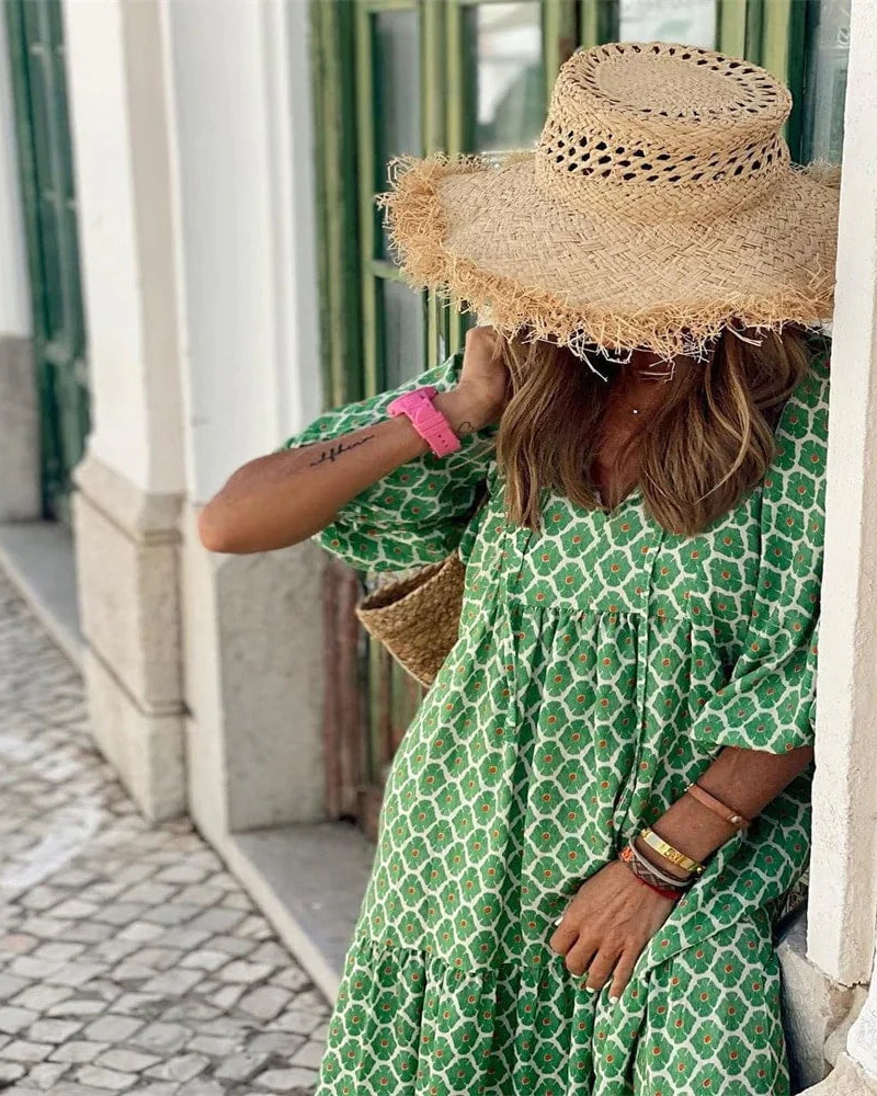 Abito lungo da donna Sandy - Stile versatile con tessuto leggero ed eleganza senza tempo