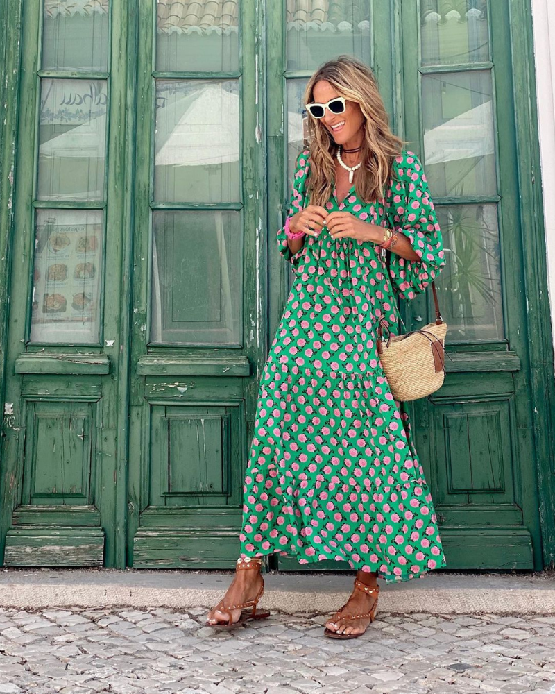 Abito lungo da donna Sandy - Stile versatile con tessuto leggero ed eleganza senza tempo
