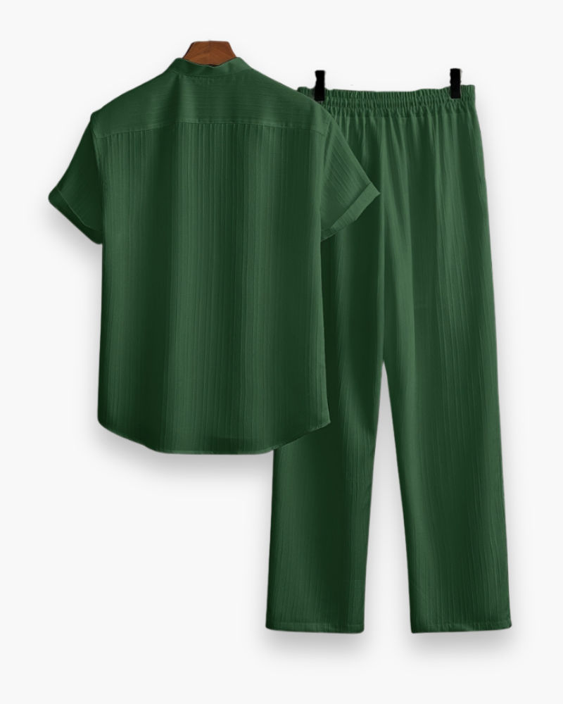 Completo estivo da uomo Josh: camicia a maniche corte e pantaloni casual leggeri