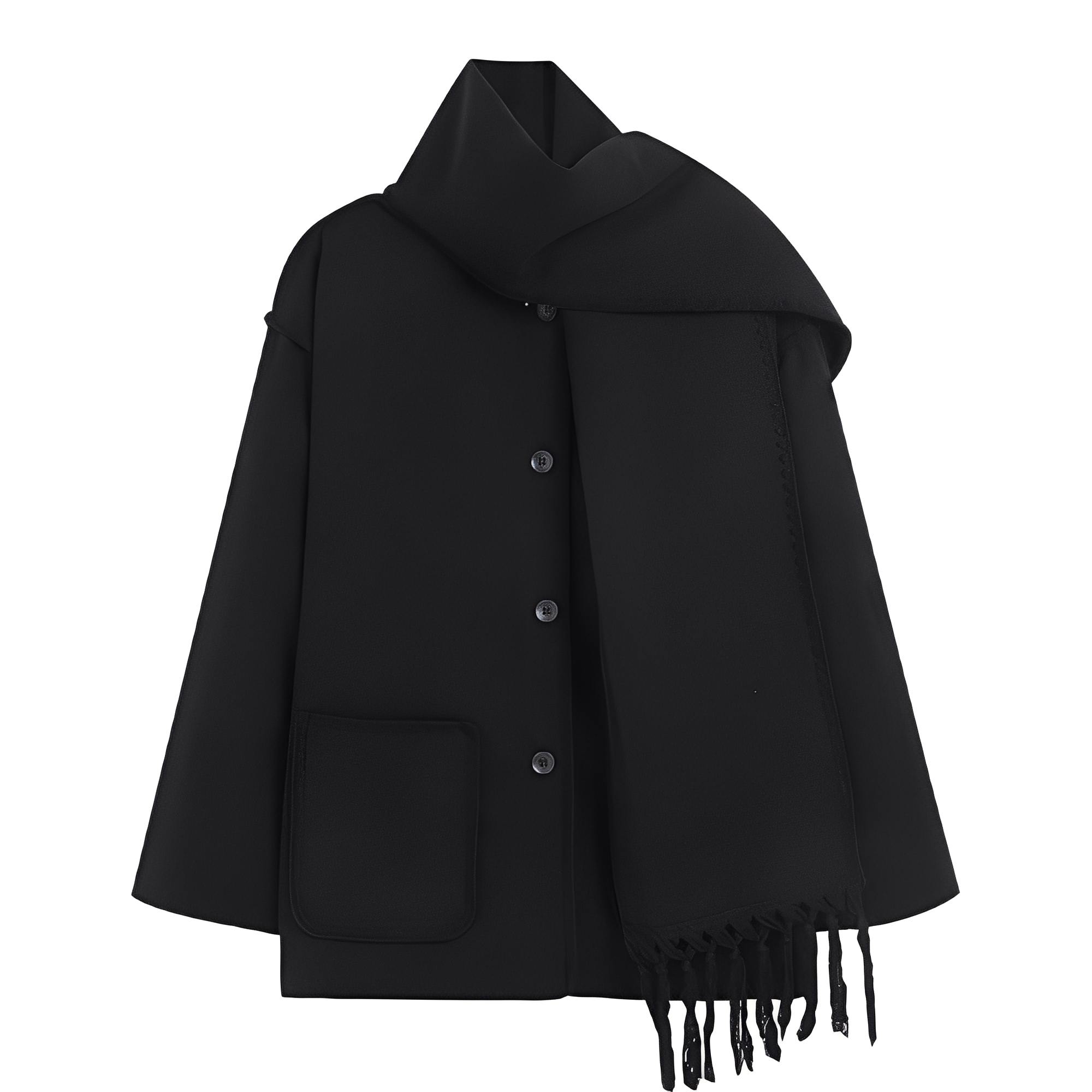 Cappotto da donna Genevieve – Cappotto in morbida lana con sciarpa ed elegante vestibilità ampia