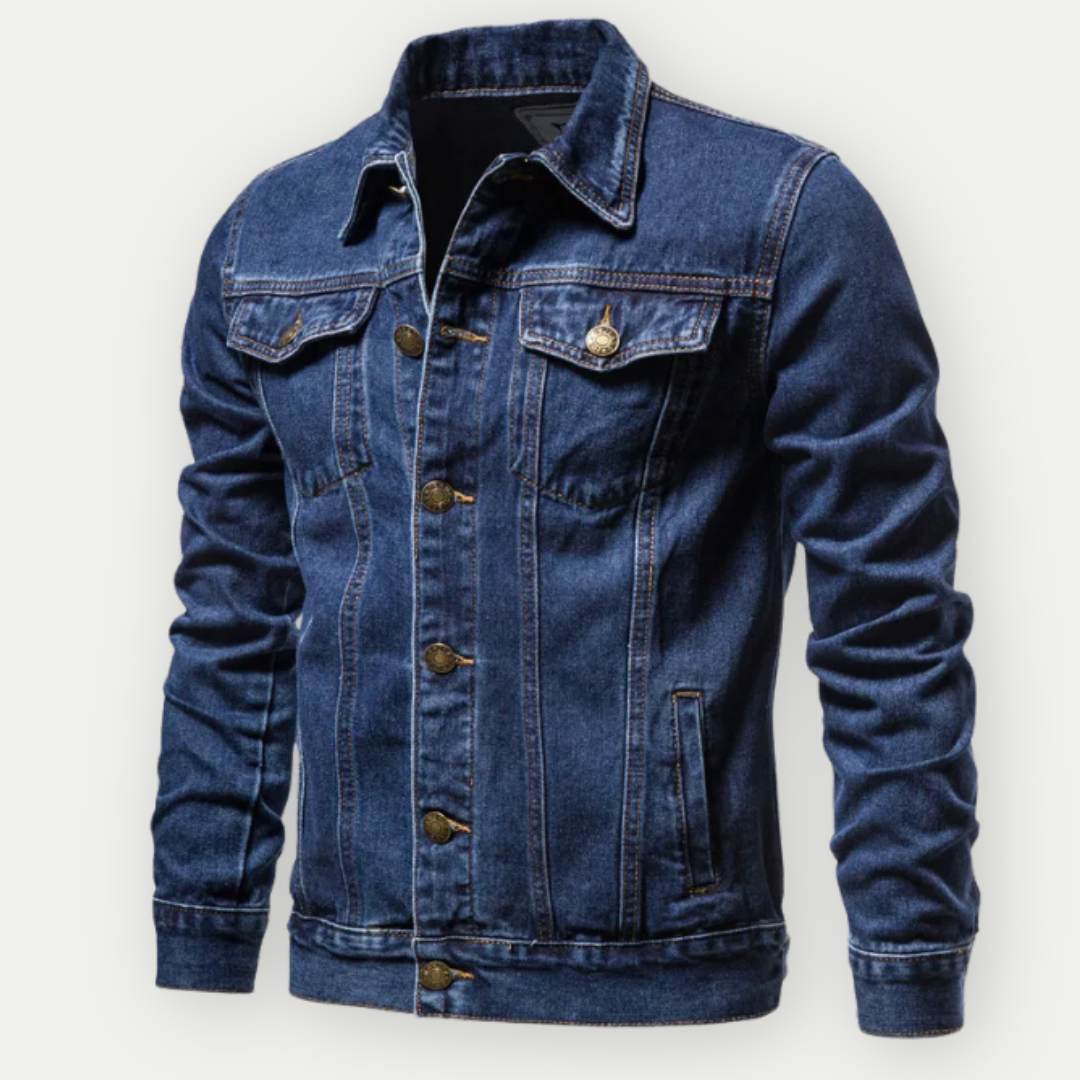 Max Veste en Jean – Veste Classique en Denim Bleu Clair avec Détails Structurés