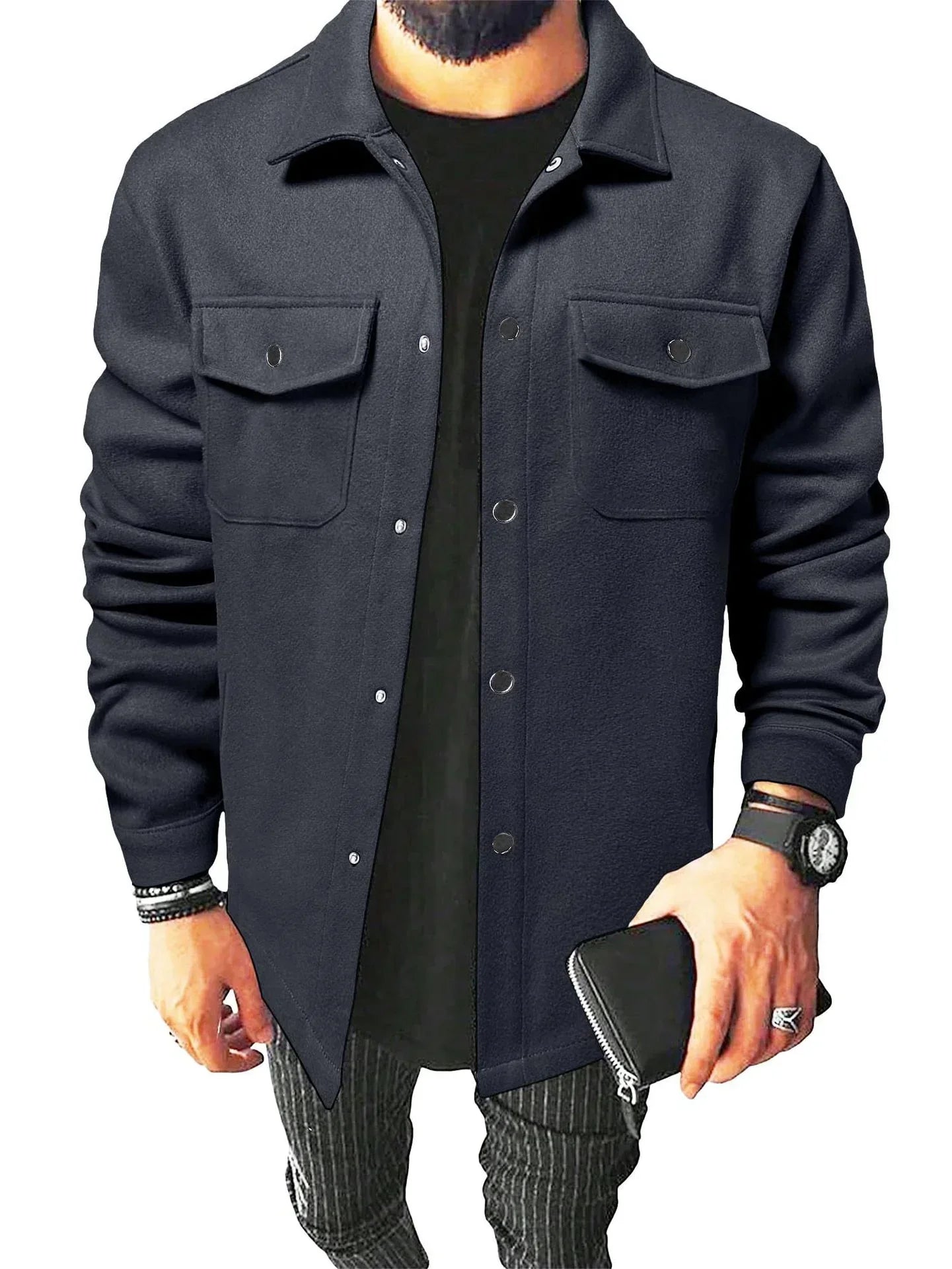 Camicia da uomo Steven - Camicia calda e confortevole in tessuto morbido con stile elegante