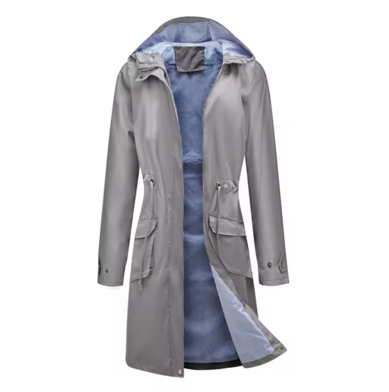 Adelaide Manteau Femme – Longue Veste Imperméable avec Capuche & Coupe Féminine Respirante