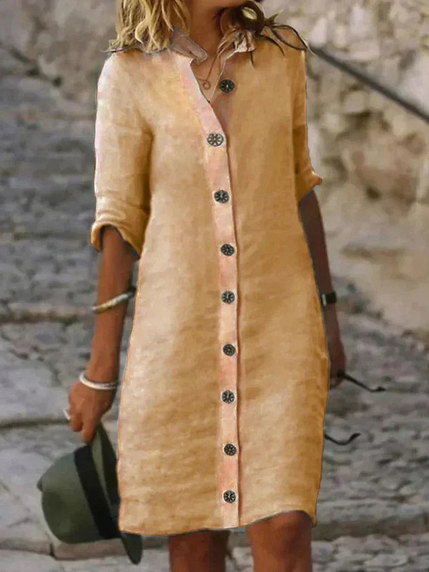 Abito semplice da donna Emika: abito classico, elegante e versatile da indossare tutti i giorni