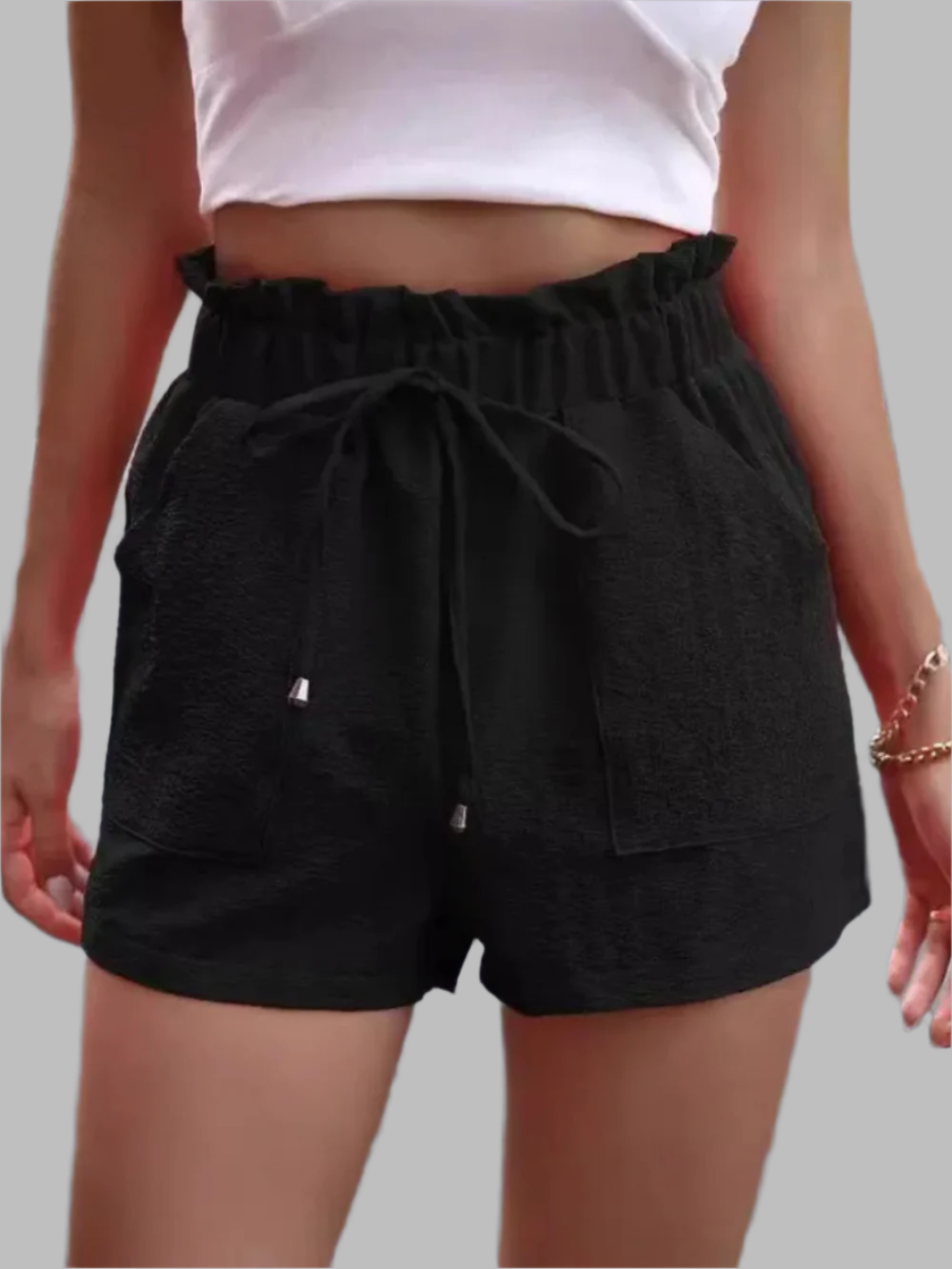 Pantaloncini da donna Zoe: pantaloncini estivi leggeri con tasche oblique e tessuto traspirante e confortevole