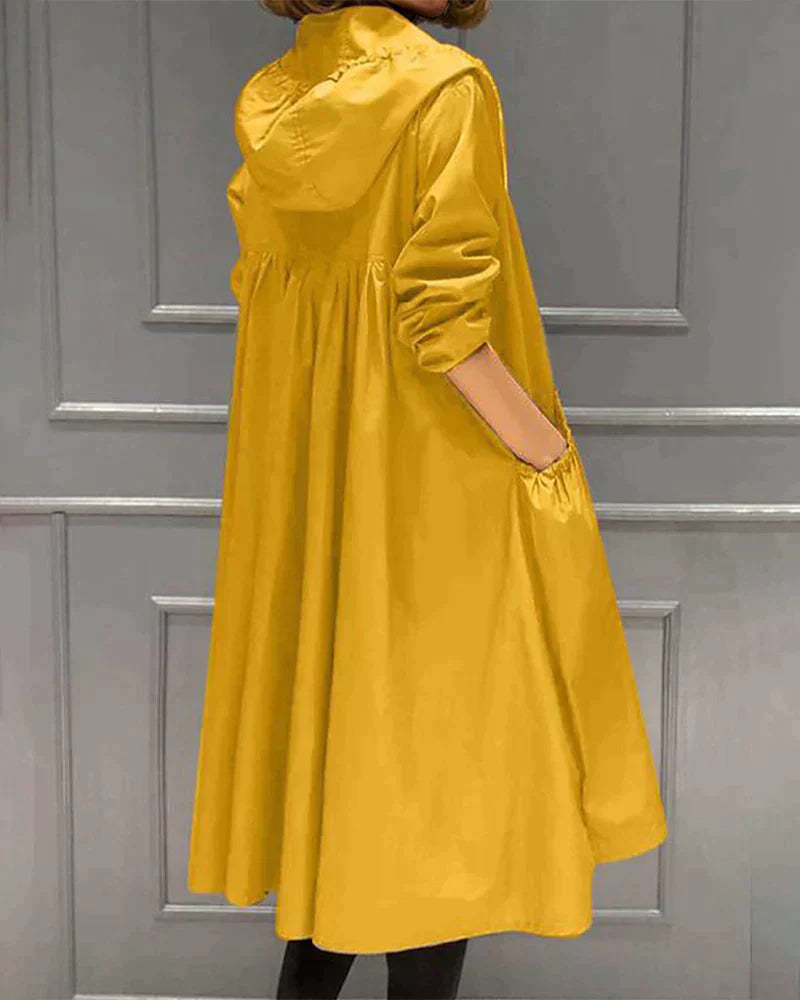 Millie Manteau de Pluie Long pour Femme – Veste Imperméable Élégante au Design Léger et Respirant