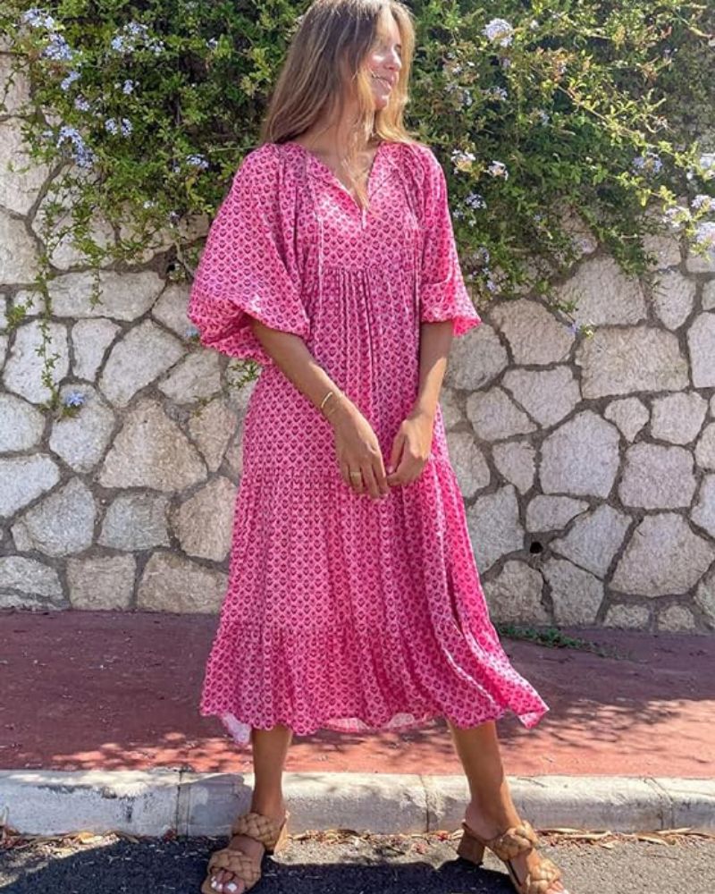 Abito lungo da donna Sandy - Stile versatile con tessuto leggero ed eleganza senza tempo