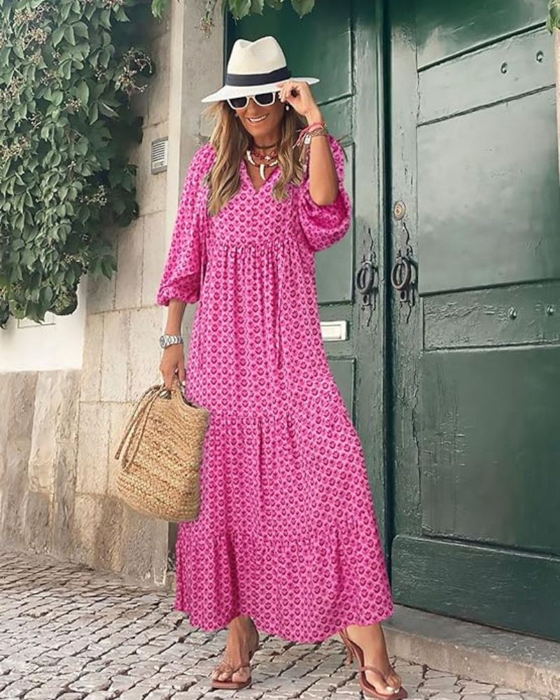 Abito lungo da donna Sandy - Stile versatile con tessuto leggero ed eleganza senza tempo