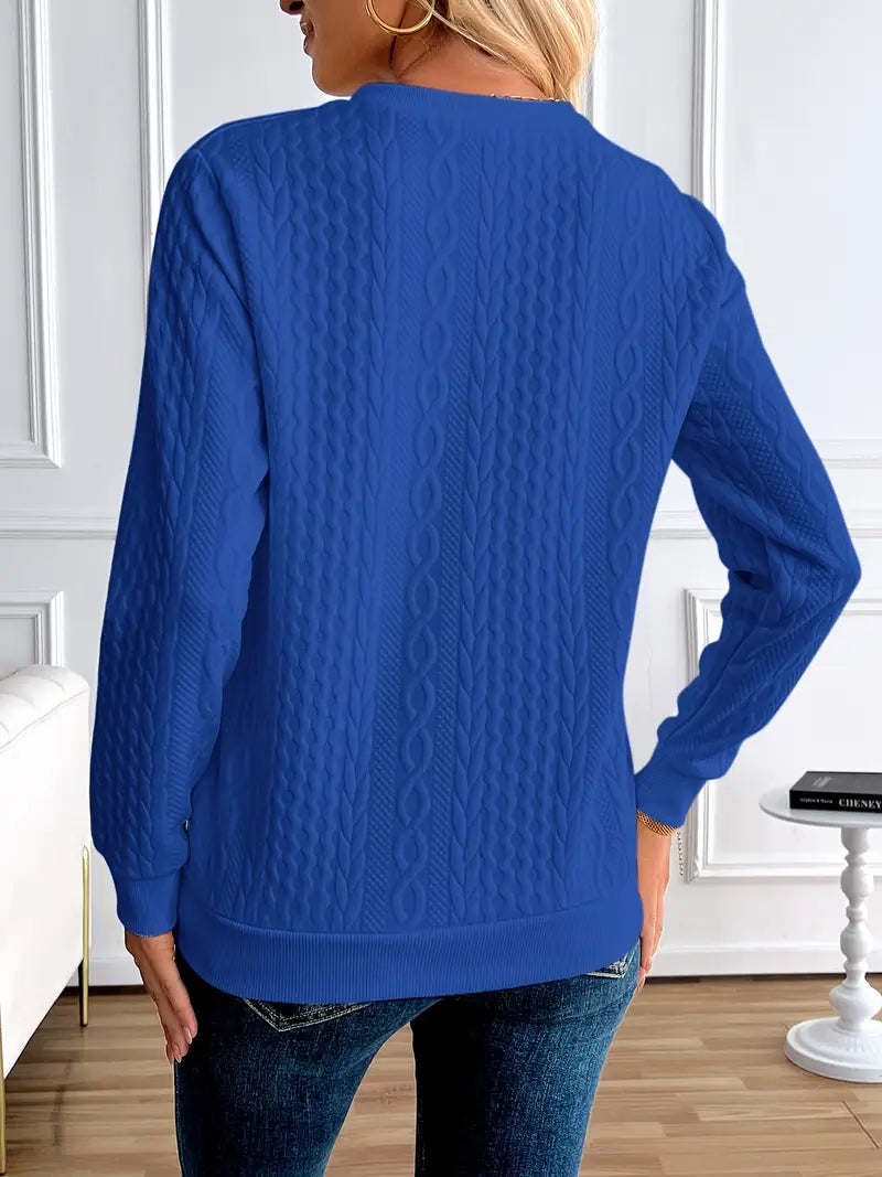 Margaux Sweat Femme Hiver – Pull Zippé Confortable en Maille avec Design Élégant