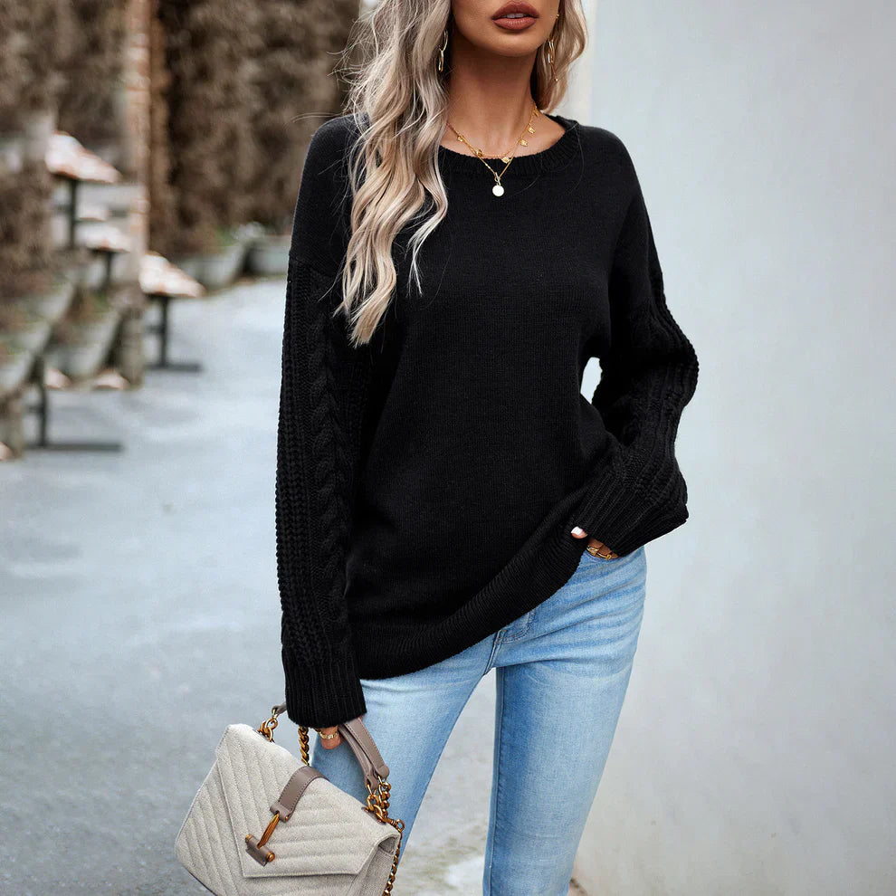 Aila Pull Femme – Tricot Doux & Élégant à Manches Longues pour Toutes Saisons