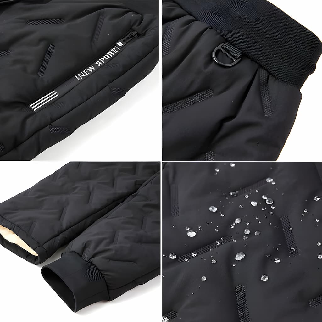 Leila Pantalon Thermique Femme – Jogging d’Hiver Imperméable en Polaire Douce avec Poches