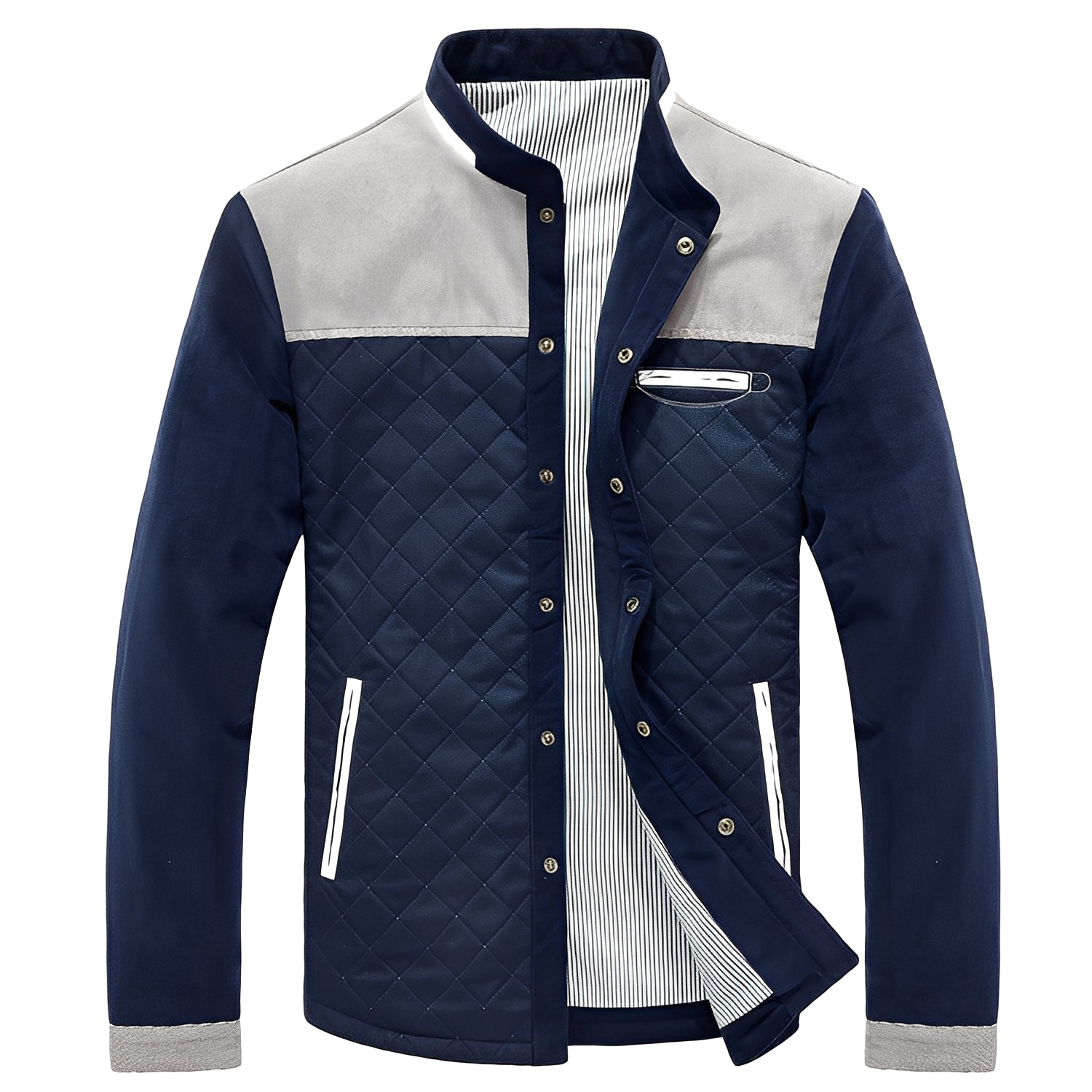 Ythan Veste Patchwork pour Homme – Manteau Moderne et Élégant en Tissu Premium avec Design Contemporain