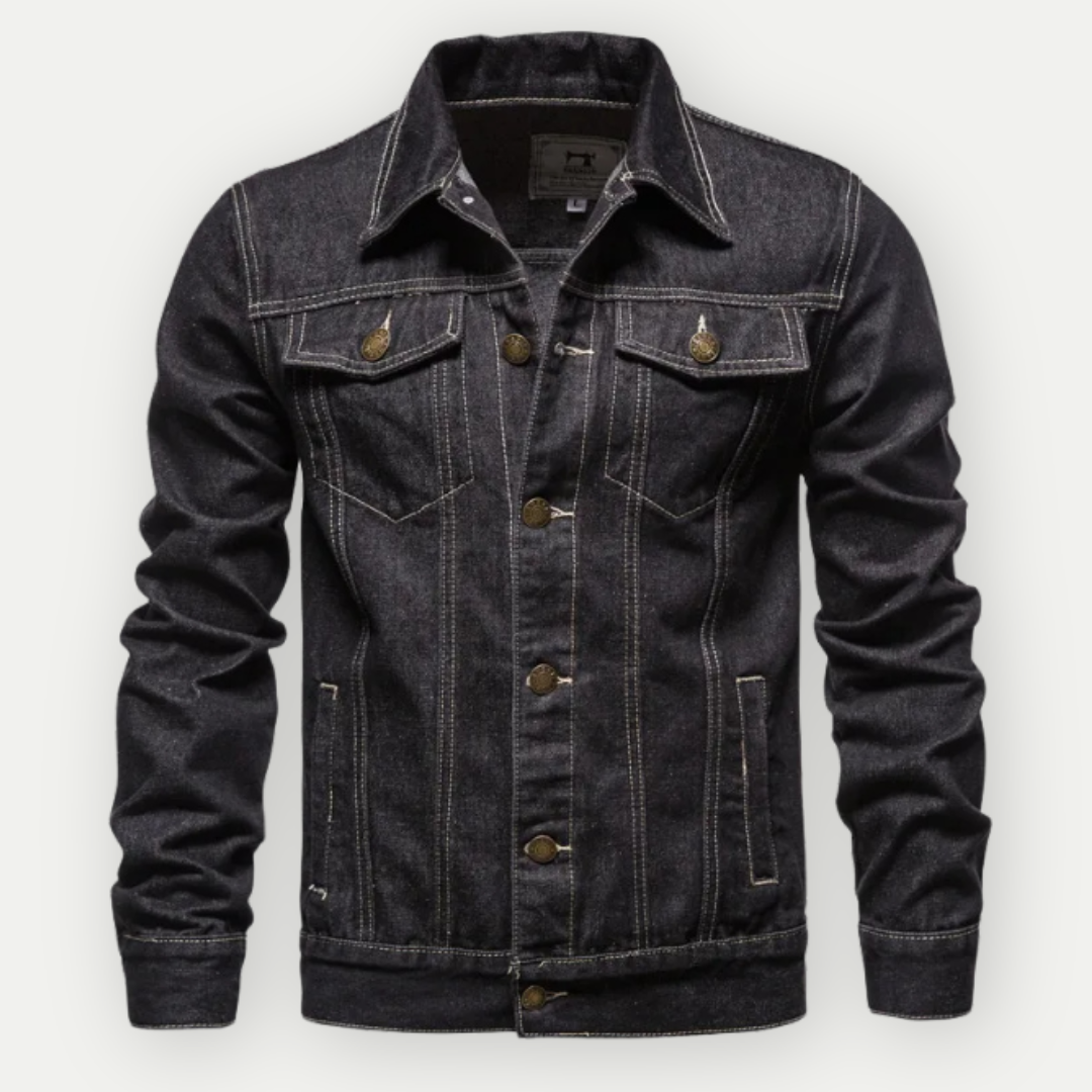 Max Veste en Jean – Veste Classique en Denim Bleu Clair avec Détails Structurés