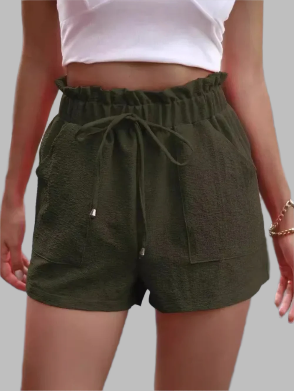 Pantaloncini da donna Zoe: pantaloncini estivi leggeri con tasche oblique e tessuto traspirante e confortevole